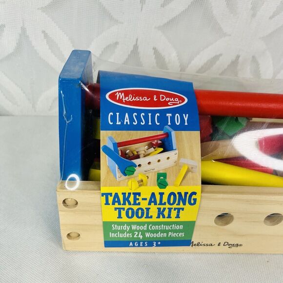 Melissa and Doug Take Along Tool Kit 24 Pieces Classic Toy (NEW & SEALED) - Picture 3 of 9